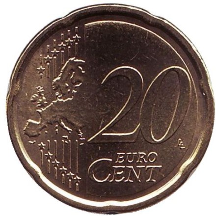 Монета 20 центов. 2017 год, Сан-Марино.