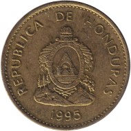 Монета 5 сентаво. 1995 год, Гондурас. Монета 5 сентаво. 1995 год, Гондурас.