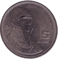 Монета 1 песо. 1985 год, Мексика. Хосе Мария Морелос. Монета 1 песо. 1985 год, Мексика. Хосе Мария Морелос.