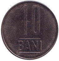 Монета 10 бани. 2007 год, Румыния. Монета 10 бани. 2007 год, Румыния.