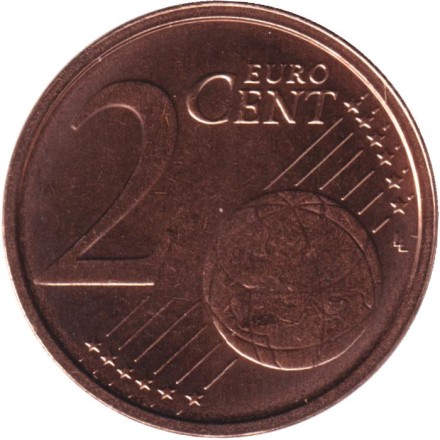 Монета 2 цента. 2025 год, Люксембург.