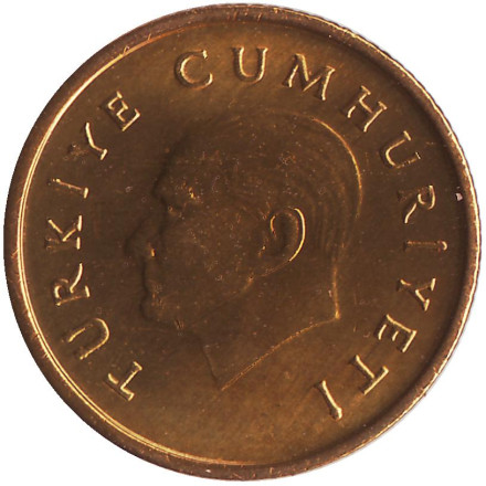 Монета 50 лир. 1989 год, Турция.