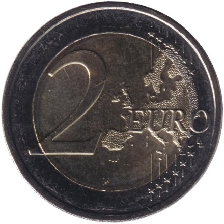 Монета 2 евро. 2025 год (G), Германия. 35 лет объединению Германии.