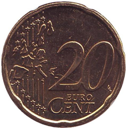 Монета 20 центов. 2004 год, Австрия. Монета 20 центов. 2004 год, Австрия.