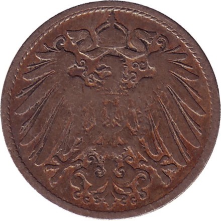 Монета 10 пфеннигов. 1897 год (G), Германская империя. Нечастая. Монета 10 пфеннигов. 1897 год (G), Германская империя. Нечастая.