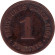 Монета 1 пфенниг. 1904 год (D), Германская империя.