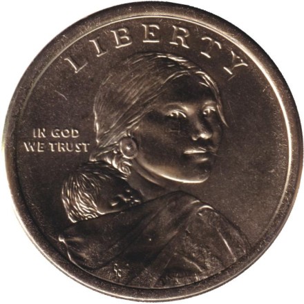 Монета 1 доллар. 2026 год (D), США. Сакагавея. Полли Купер.