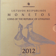 Банковский набор монет Литвы (6 шт., с жетоном). 2012 год, Литва. Банковский набор монет Литвы (6 шт., с жетоном). 2012 год, Литва.