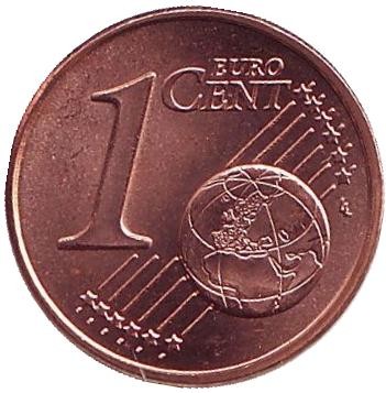 Монета 1 цент, 2012 год, Словакия.