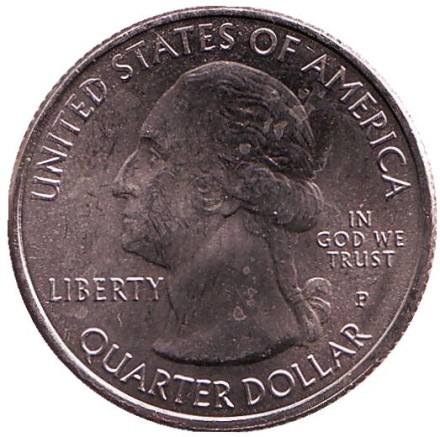 Монета 25 центов (P). 2018 год, США. Национальные озёрные побережья островов Апостол. Парк № 42.