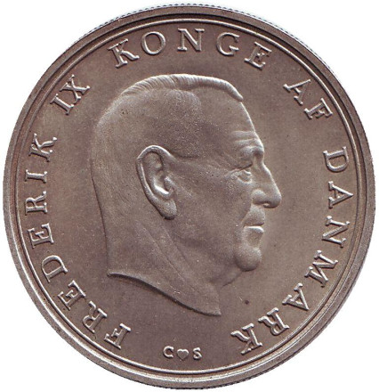 Монета 10 крон. 1968 год, Дания. Свадьба Принцессы Бенедикты.