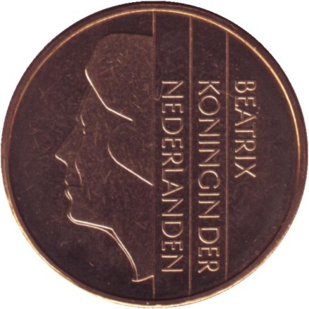 Монета 5 гульденов. 1998 год, Нидерланды. BU. Монета 5 гульденов. 1998 год, Нидерланды. BU.