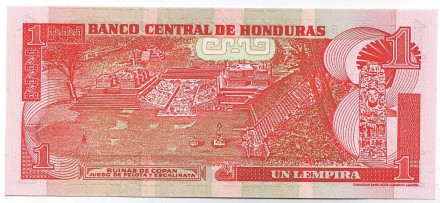 Банкнота 1 лемпира. 2006 год, Гондурас. Вождь Лемпира.