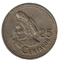 Монета 25 сентаво. 1997 год, Гватемала. Индианка. Монета 25 сентаво. 1997 год, Гватемала. Индианка.