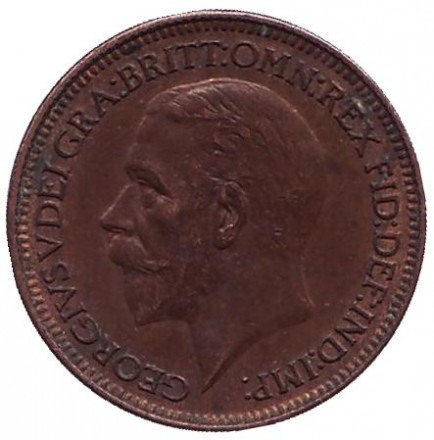 Монета 1 фартинг. 1926 год, Великобритания. Монета 1 фартинг. 1926 год, Великобритания.