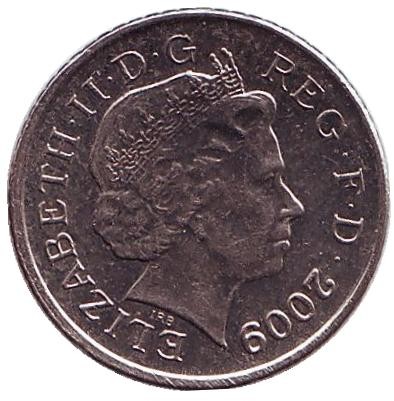 Монета 5 пенсов. 2009 год, Великобритания. Монета 5 пенсов. 2009 год, Великобритания.