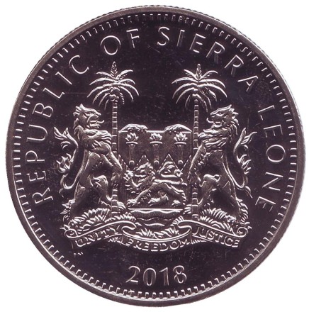 Монета 1 доллар. 2018 год, Сьерра-Леоне. Angry Birds. (Злые птицы). Монета 1 доллар. 2018 год, Сьерра-Леоне. Angry Birds. (Злые птицы).