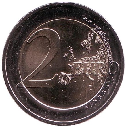 Монета 2 евро. 2016 год (A), Германия.
