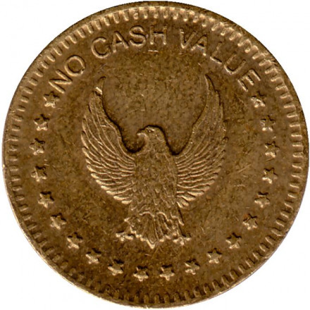 Жетон игровой. "No Cash Value - No Cash Value". Орёл. (Ø - 22.3 мм). Великобритания. Жетон игровой. "No Cash Value - No Cash Value". Орёл. (Ø - 22.3 мм). Великобритания.