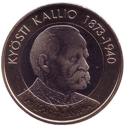 Монета 5 евро. 2016 год, Финляндия. Кюёсти Каллио. Президенты Финляндии.