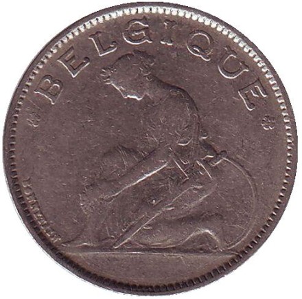 Монета 1 франк. 1922 год, Бельгия. (Belgique)  Монета 1 франк. 1922 год, Бельгия. (Belgique)