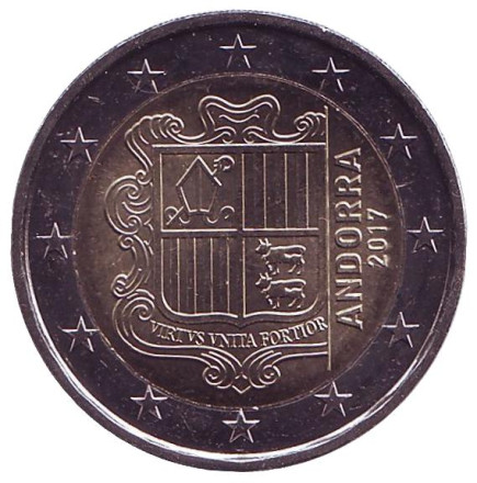 Монета 2 евро. 2017 год, Андорра.