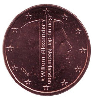 Монета 1 цент. 2014 год, Нидерланды. Монета 1 цент. 2014 год, Нидерланды.