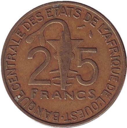 Монета 25 франков. 1978 год, Западные Африканские Штаты.