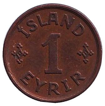 Монета 1 аурар. 1926 год, Исландия.