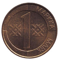 Монета 1 марка. 1994 год, Финляндия. UNC. Монета 1 марка. 1994 год, Финляндия. UNC.