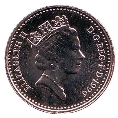 Монета 5 пенсов. 1996 год, Великобритания. BU.