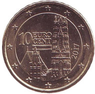 Монета 10 центов. 2017 год, Австрия. Монета 10 центов. 2017 год, Австрия.