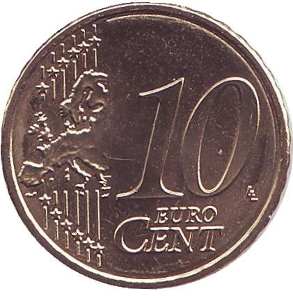 Монета 10 центов. 2017 год, Австрия.