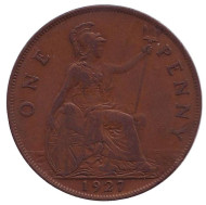 Монета 1 пенни. 1927 год, Великобритания. Монета 1 пенни. 1927 год, Великобритания.