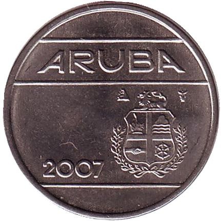 Монета 25 центов. 2007 год, Аруба. Монета 25 центов. 2007 год, Аруба.