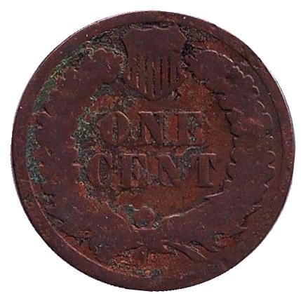 Монета 1 цент. 1889 год, США. Индеец.