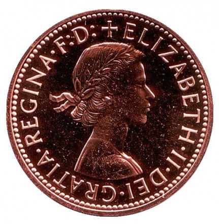Монета 1/2 пенни. 1970 год, Великобритания. "Золотая лань". Монета 1/2 пенни. 1970 год, Великобритания. "Золотая лань".