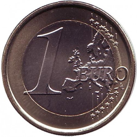 Монета 1 евро. 2017 год, Сан-Марино.