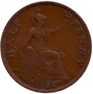 Монета 1/2 пенни. 1936 год, Великобритания. Монета 1/2 пенни. 1936 год, Великобритания.