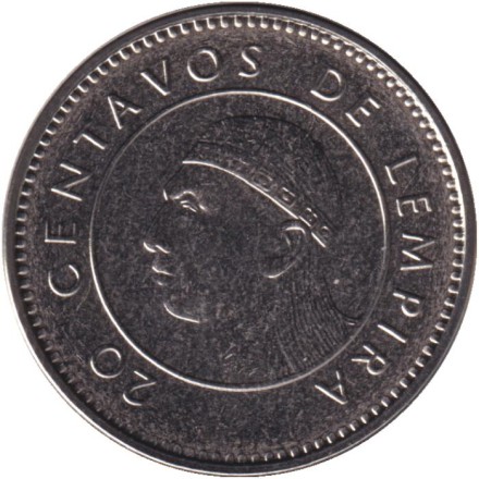 Монета 20 сентаво. 2012 год, Гондурас. Монета 20 сентаво. 2012 год, Гондурас.