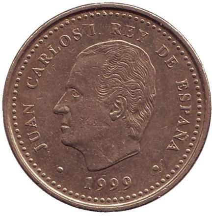 Монета 100 песет. 1999 год, Испания. Международный год пожилых людей.