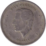 Монета 10 сентаво. 1983 год, Доминиканская Республика.