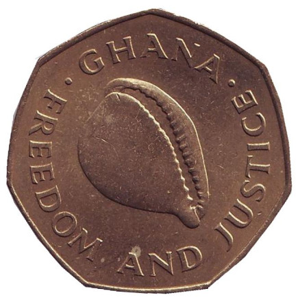 Монета 1 седи. 1979 год, Гана. Каури.