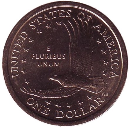 Сакагавея (Парящий орел), серия "Коренные американцы". 1 доллар, 2003 год (D), США. Сакагавея (Парящий орел), серия "Коренные американцы". 1 доллар, 2003 год (D), США.