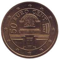 Монета 50 центов. 2002 год, Австрия. Монета 50 центов. 2002 год, Австрия.