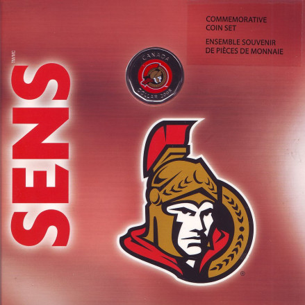 Хоккейный клуб "Оттава Сенаторз". Годовой набор монет Канады. (7 шт.), 2008 год, Канада.