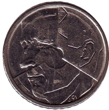 Монета 50 франков. 1993 год, Бельгия. (Belgique) Монета 50 франков. 1993 год, Бельгия. (Belgique)