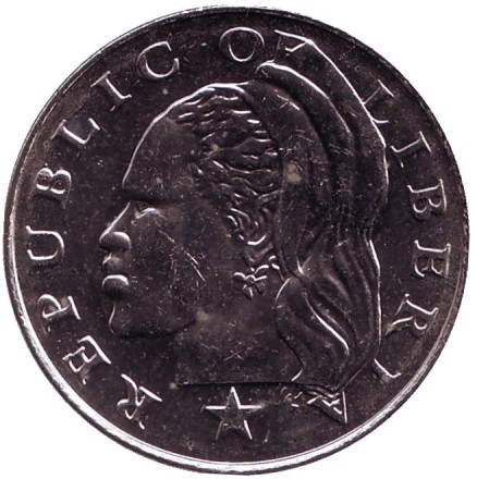 Монета 25 центов. 2000 год, Либерия. UNC.