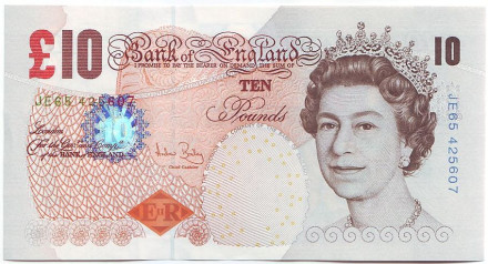 Банкнота 10 фунтов. 2000 год, Великобритания. (Bailey). Чарльз Дарвин.