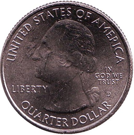 Монета 25 центов (D). 2018 год, США. Национальные озёрные побережья островов Апостол. Парк № 42.